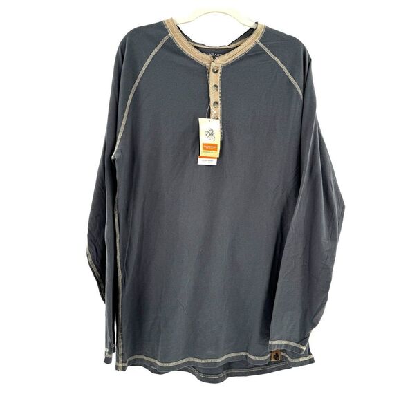 Legendary Whitetails Other - NEW Legendary Whitetails Men's Recluse Raglan Henley Shirt Size Large Charcoal